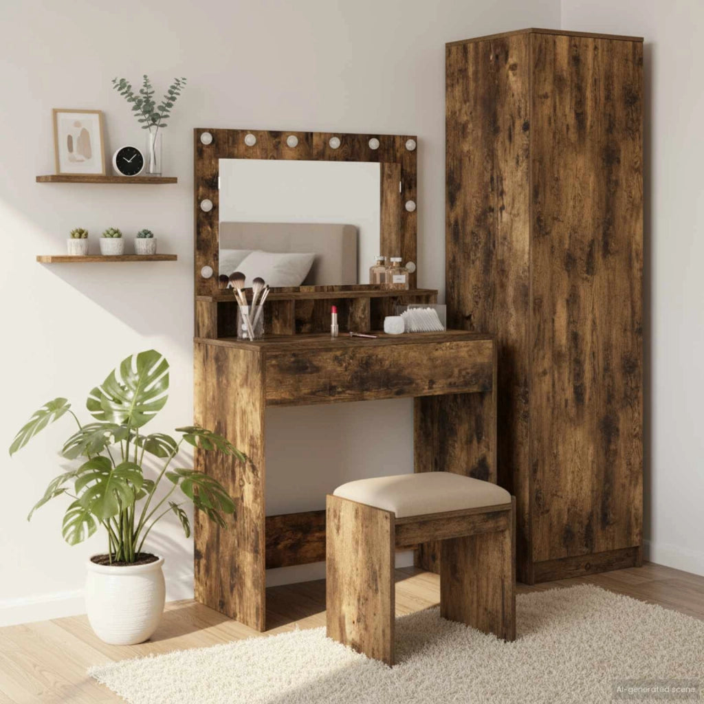 Tavolo da Trucco Rovere fumé 75,5 x 41 x 135 cm 865113