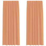 Tende in Voile con Tasche per Aste 2 pz Terracotta