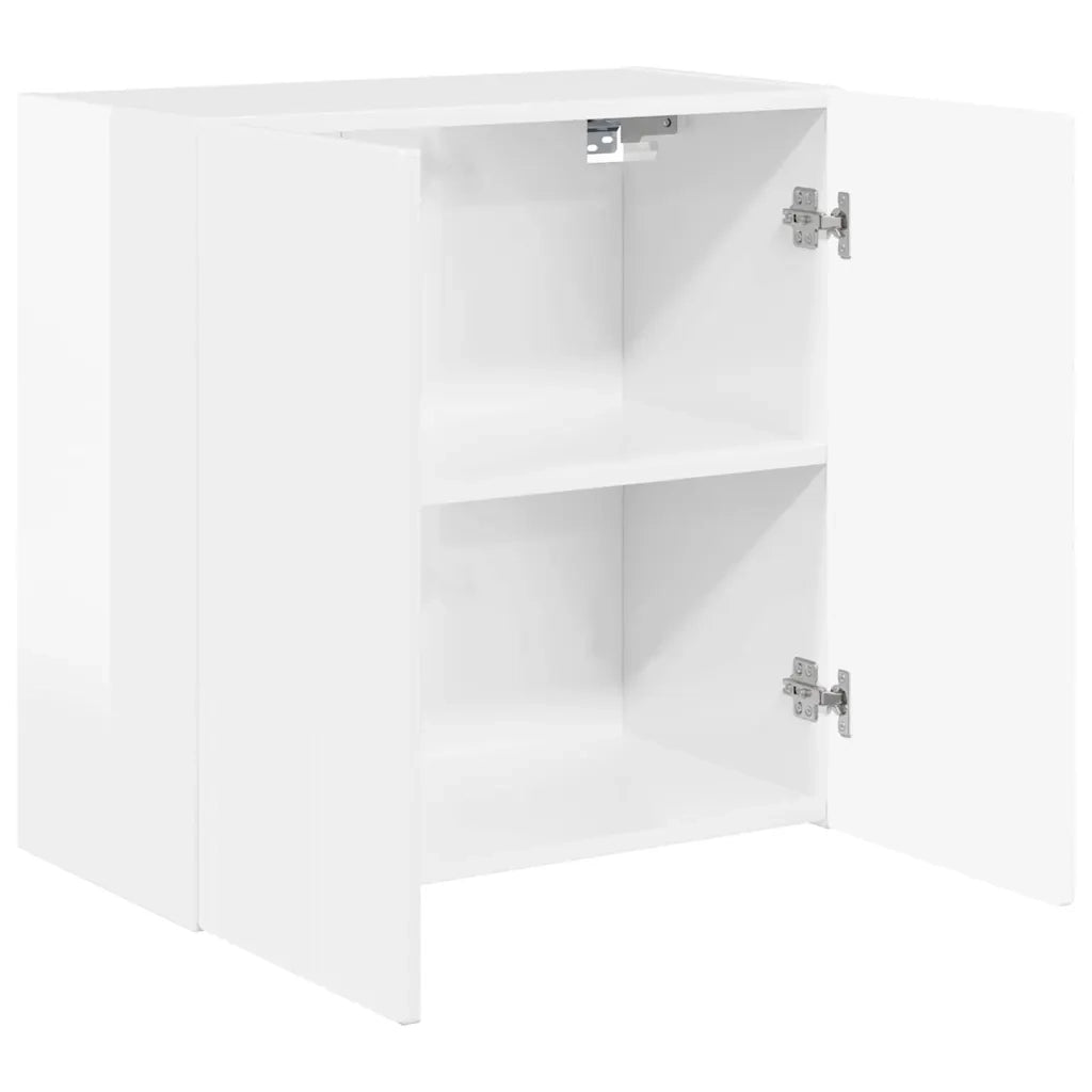 Mobile TV da parete-Mobile TV a Muro-Credenza TV Bianco Lucido 59,5 x 31 x 60 cm