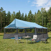 Tenda Familiare Blu 600 x 400 x 268 cm Poliestere e Acciaio 42028604