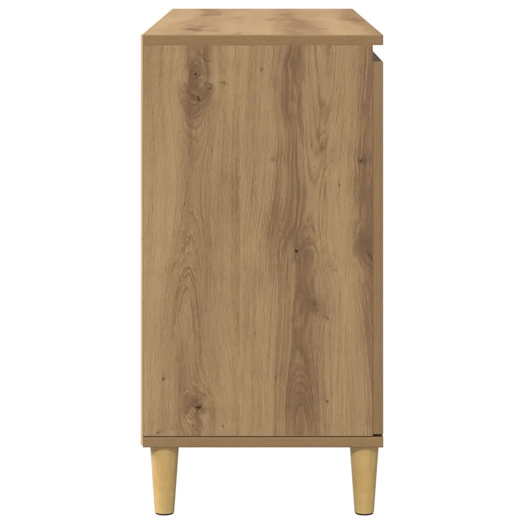 Credenza Rovere Artigianale 102x35x70 cm in Legno Multistrato 856485