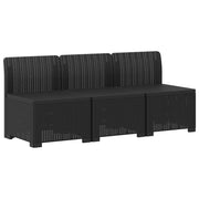 Divano da Giardino a 3 Posti in Aspetto Rattan PP Antracite 8011956