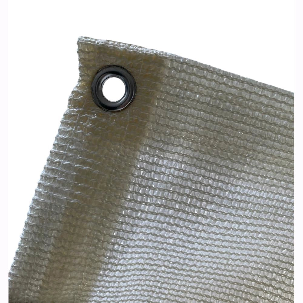 Telo Rete Ombreggiante Privacy per Balconi Ecrù Frangivista 160 gr/mq 90x600 cm