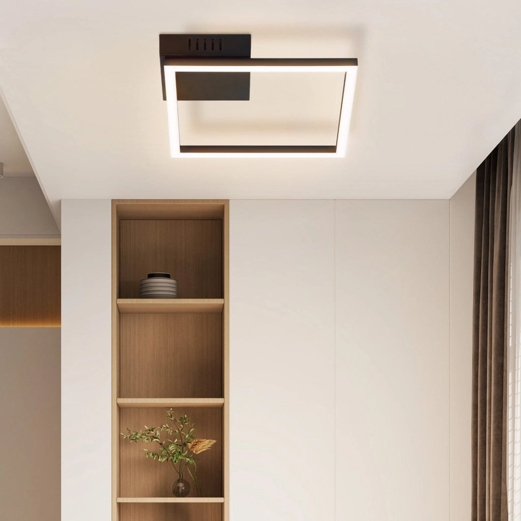 ZMH Lampada da soffitto plafoniera LED moderna nera 3000K per soggiorno sala pranzo corridoio