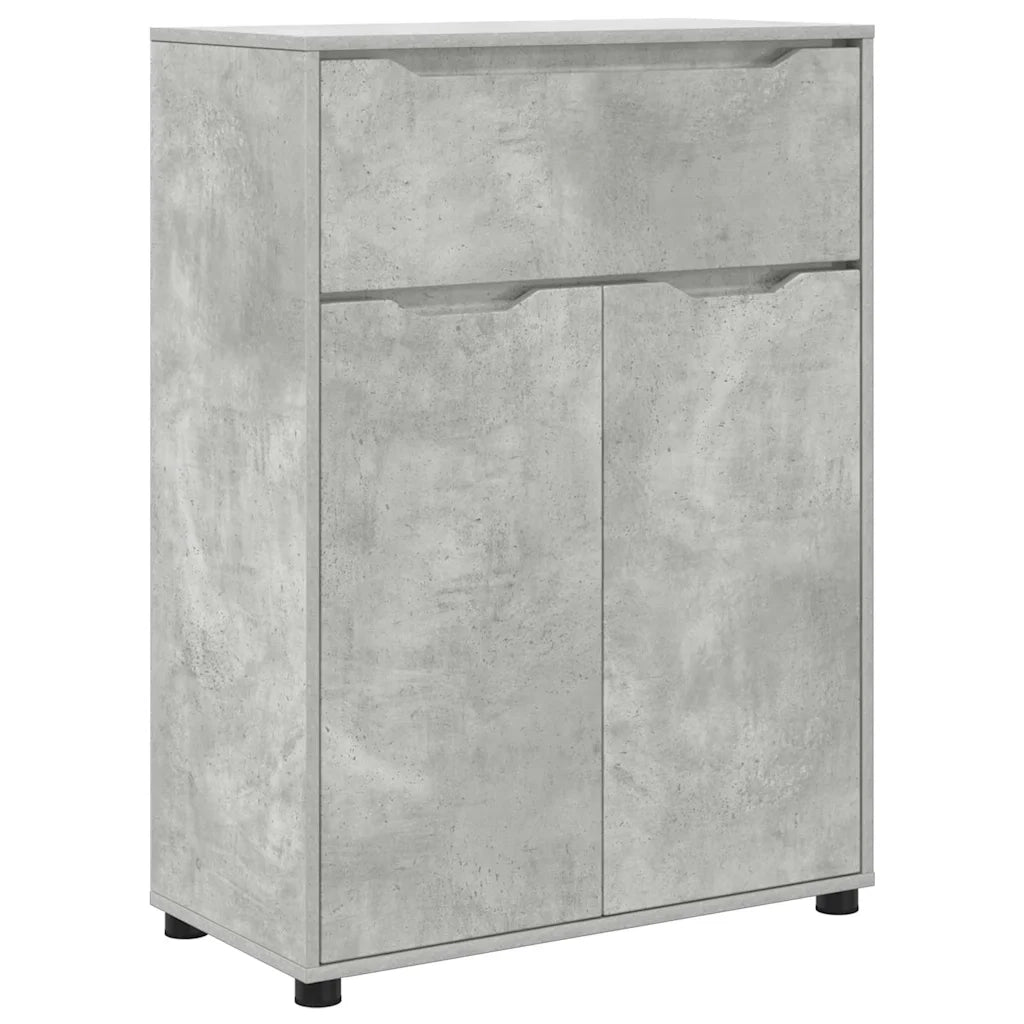 Mobile da Bagno | Armadio da bagno con porta Grigio cemento 72,5 x 36,5 x 100 cm