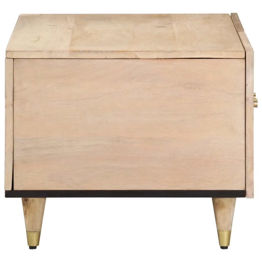 Tavolino da Salotto 80x50x40 cm Legno Massello di Mango 358253