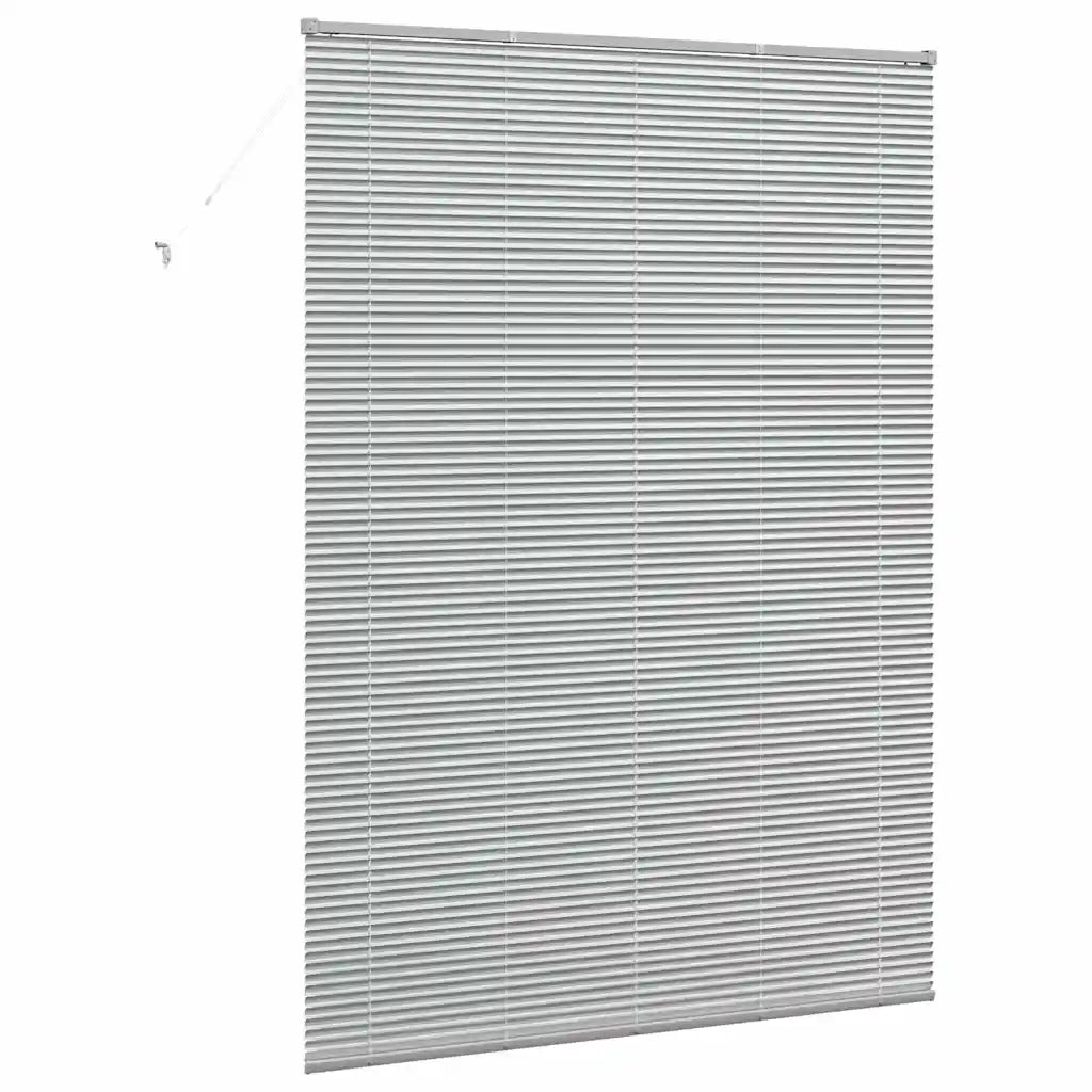 vidaXL Tenda per Finestra con tende Manuale Argento Alluminio