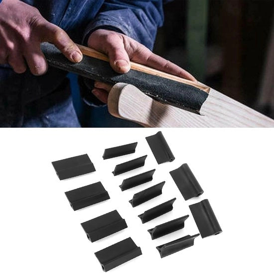 Set di abrasivi a forma di cono 14 pezzi - Blocco abrasivo - Attrezzo per lavorazione del legno - Striscia di abrasione flessibile - Adatto per prodotti in pelle - Materiali di alta qualità - Strisce di abrasione