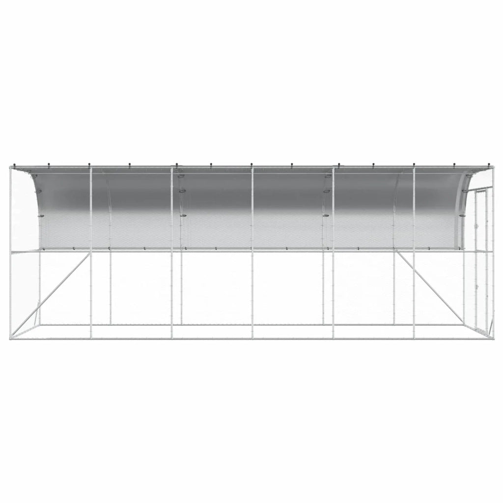 Gabbia per Polli Contro il Muro Argento 600 x 150 x 215 cm 3434737