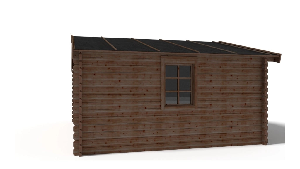 Casetta da giardino in legno - 20m2 - 5x4m - impregnata - 45mm - colore: marrone - DOM376 - ALTANKA