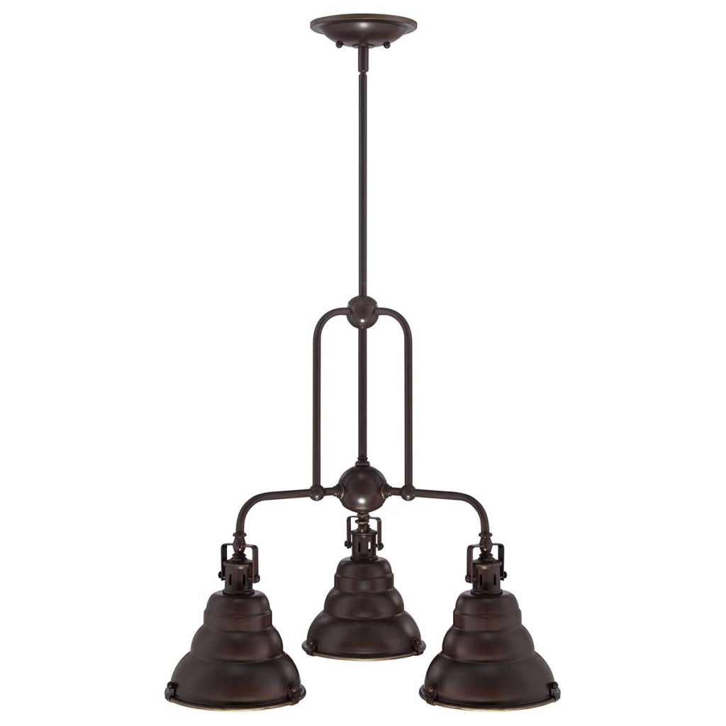 Lampadario Eastvale Quoizel bronzo palladiano 3xE27
