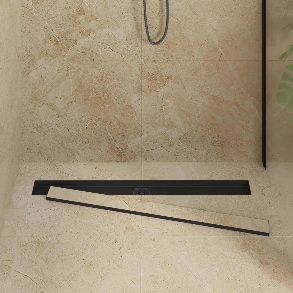 Scarico doccia 2-in-1 con sifone a 360° Nero 90 cm 42015971