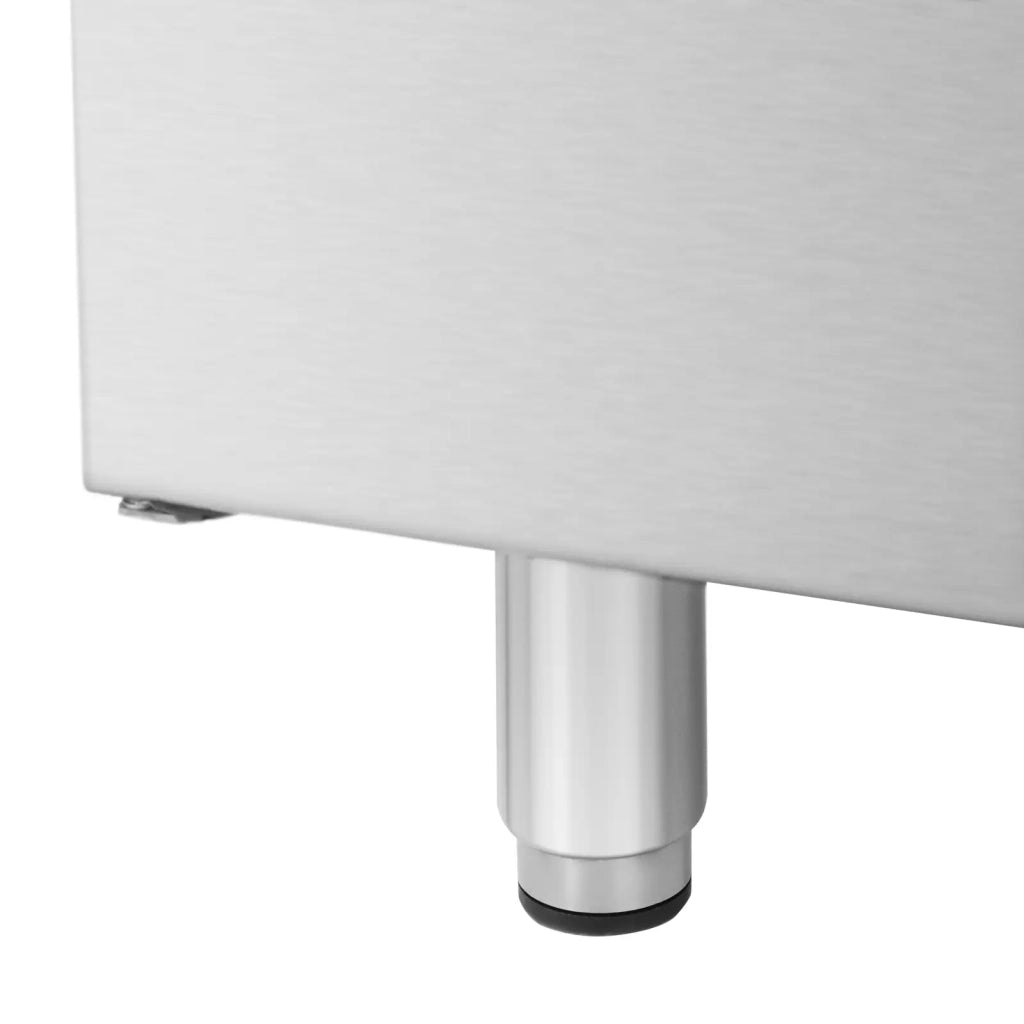 Piastra elettrica 5,4 kW scanalata con base 40 x 70 cm serie pro 730 acciaio inox cromato argento metallizzato 14_0009538