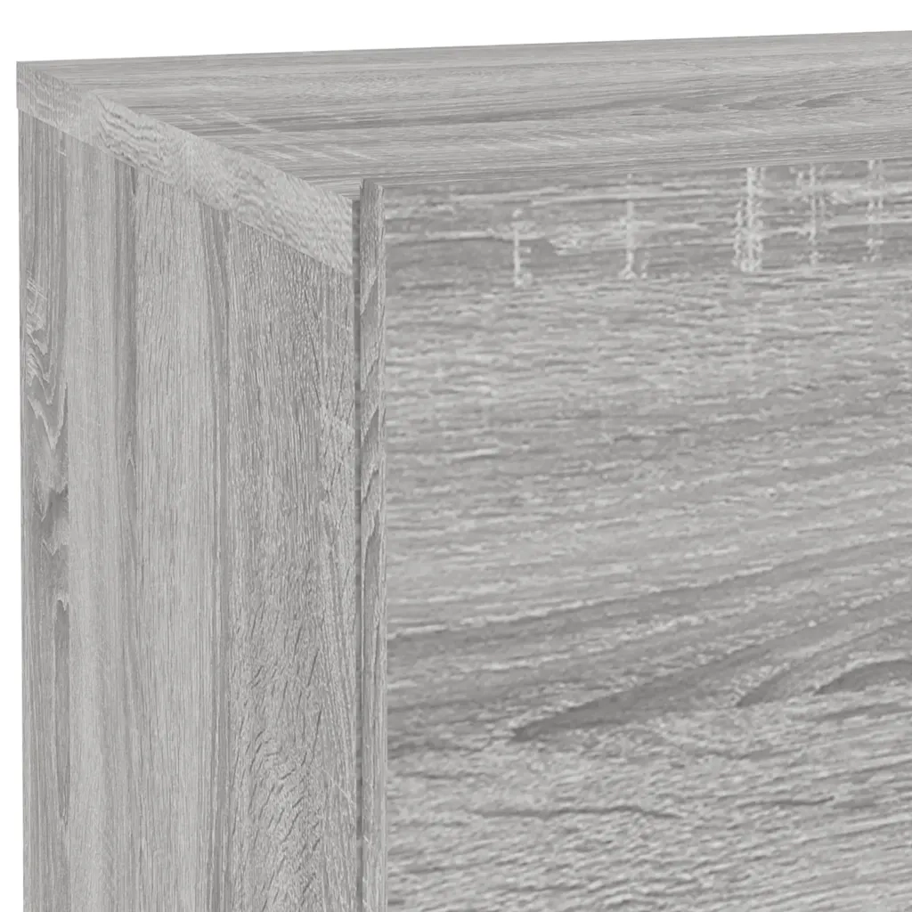 Comodino | Armadio da Notte | Mobiletto da notte con Luci LED Grigio Sonoma 70x36x40,5 cm