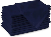 Tavola da Pranzo a Colori Solidi - Set di 12 Serviette - Lavabile, Quadrata, 100% Cotone - Per Cene di Famiglia & Feste all'Aperto e Uso Giornaliero (43 x 43 cm, Scotch Blue)