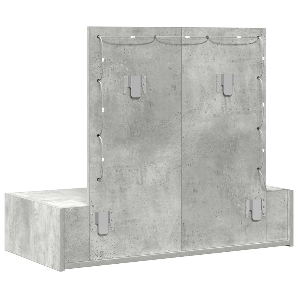 Toeletta | Tavolo da Trucco Grigio 83 x 40 x 70 cm Legno multistrato