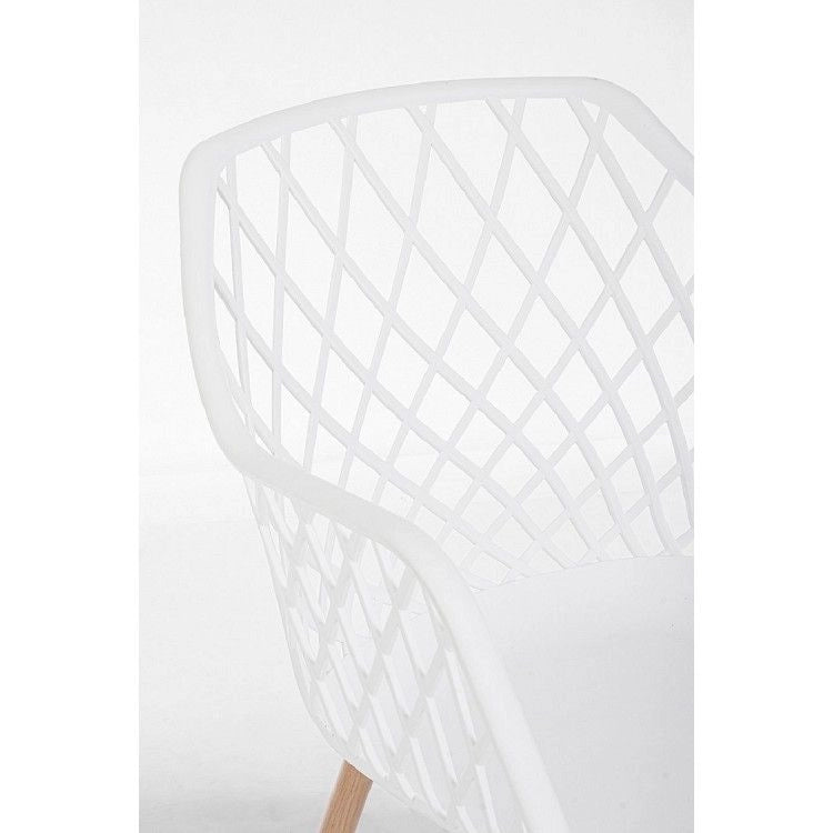 Sedia optik bianco 58x54x44-85.5h cm