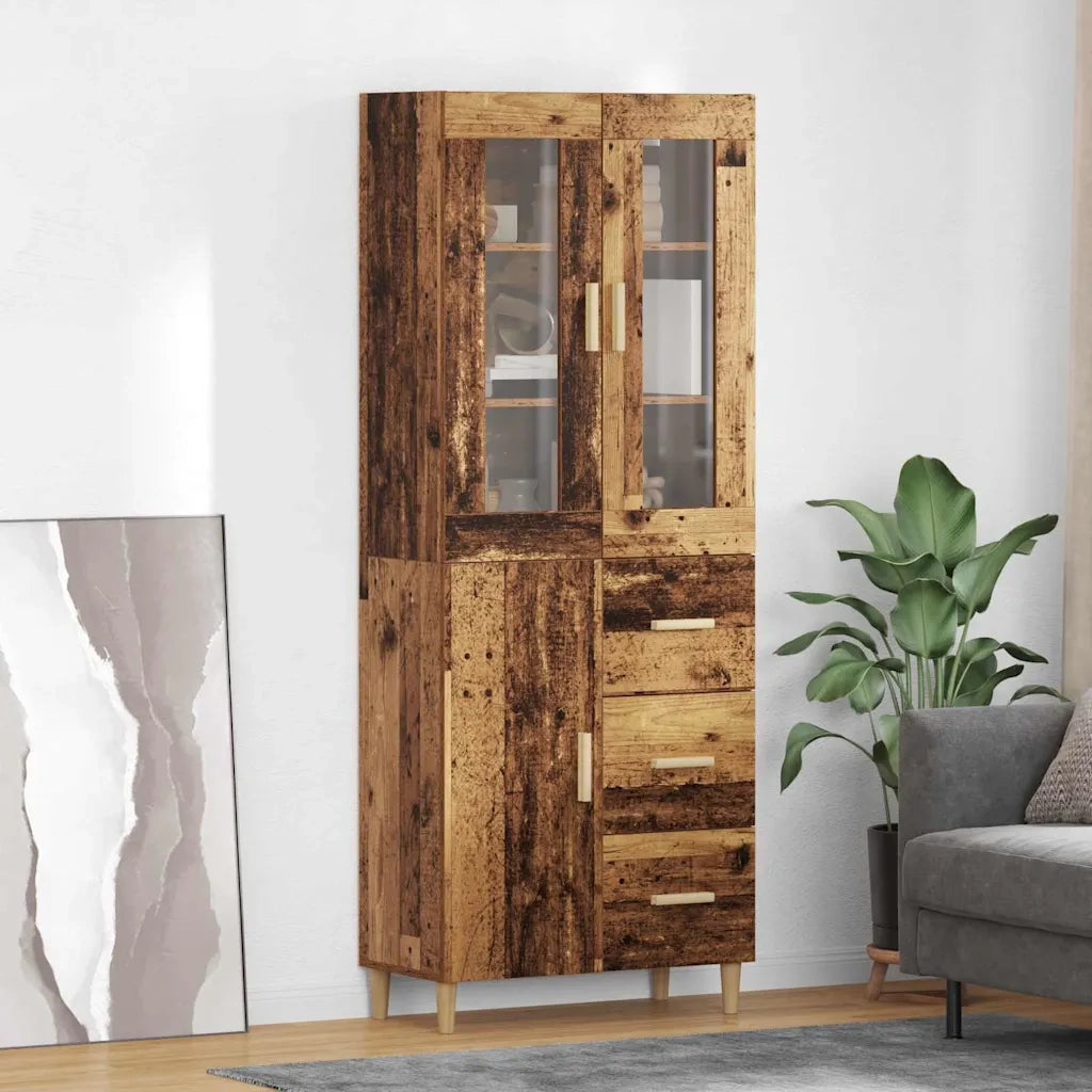 Credenza-Buffet-Armadio da cucina Legno vecchio 69,5 x 34 x 180 cm Legno multistrato 823964