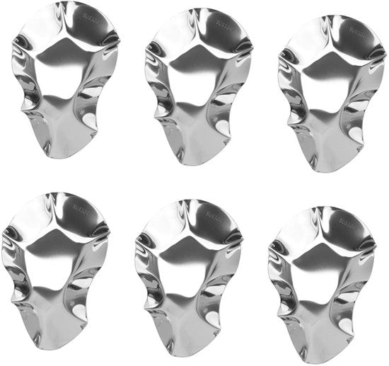 Servizio da 6 pezzi in acciaio inossidabile - Bordo per dip - Maniglia ergonomico - Design pratico - Ideale per feste