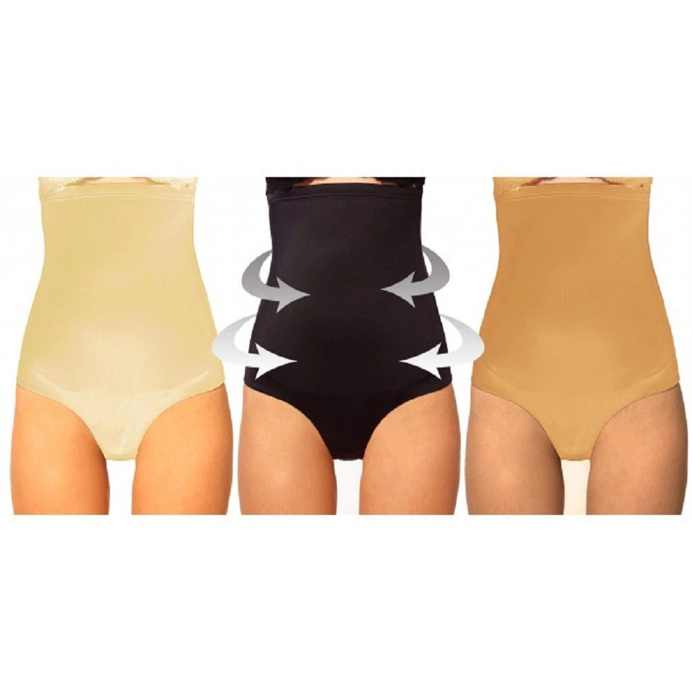 Trade Shop - Culotte Contenitiva Vita Alta Snellente Modellante Effetto Push Up -
