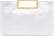 Borsa da sera elegante con maniglia per donna, tasca a tracolla per matrimonio (bianca)