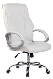 Poltrona da ufficio Torro in similpelle bianco