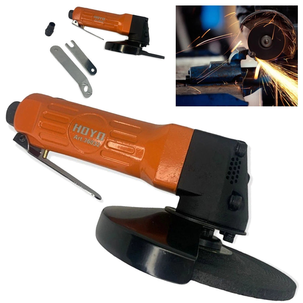 Trade Shop - Smerigliatrice Angolare Ad Aria Compressa Lavorazione Metallo 125mm Attacco 1/4" -