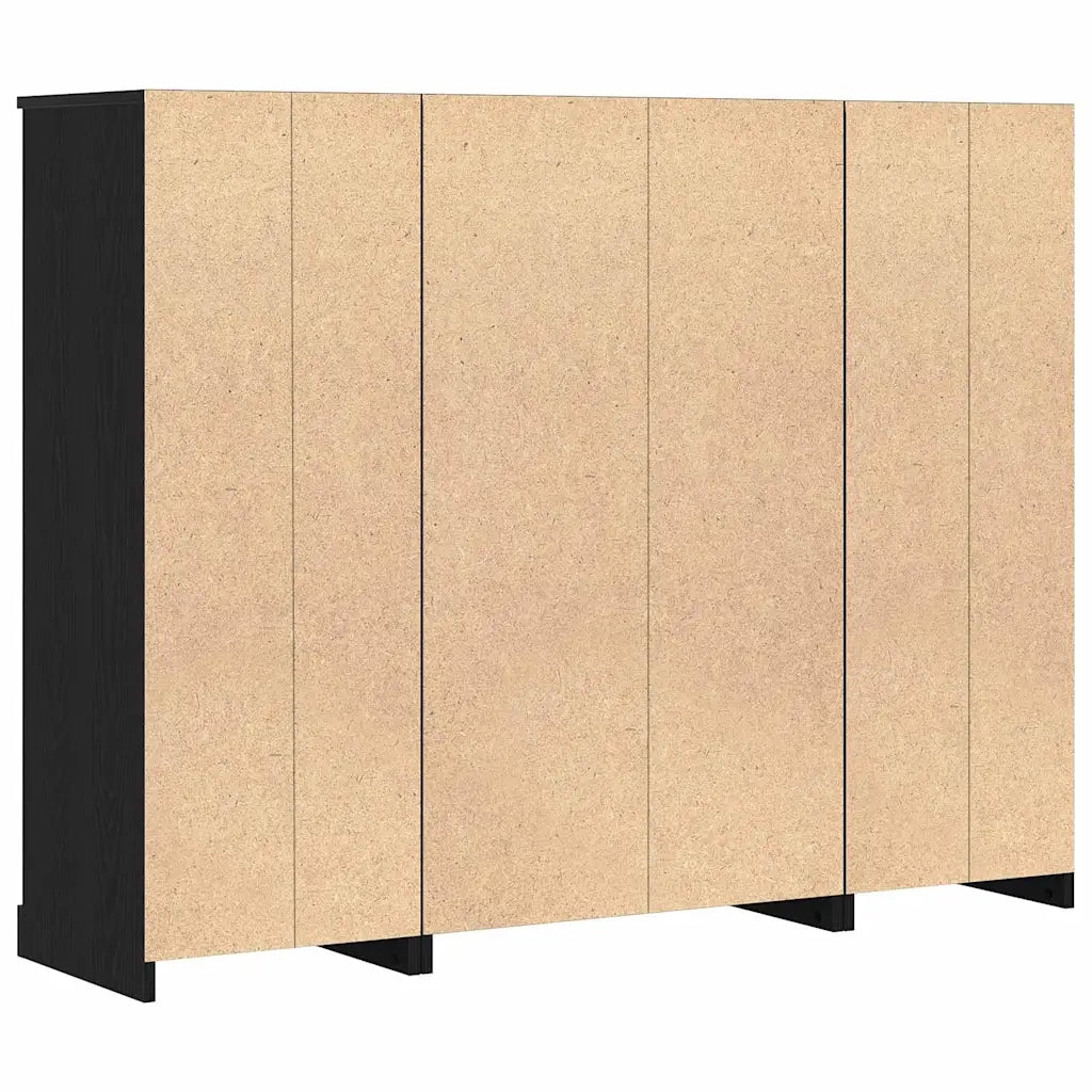 Highboard Rovere Nero 132 x 35.5 x 103.5 cm Legno multistrato 3333078