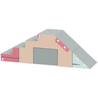 Set 2 Costruzioni Morbide per Bambini in Similpelle e Schiuma, 131x39x44 cm, Multicolore