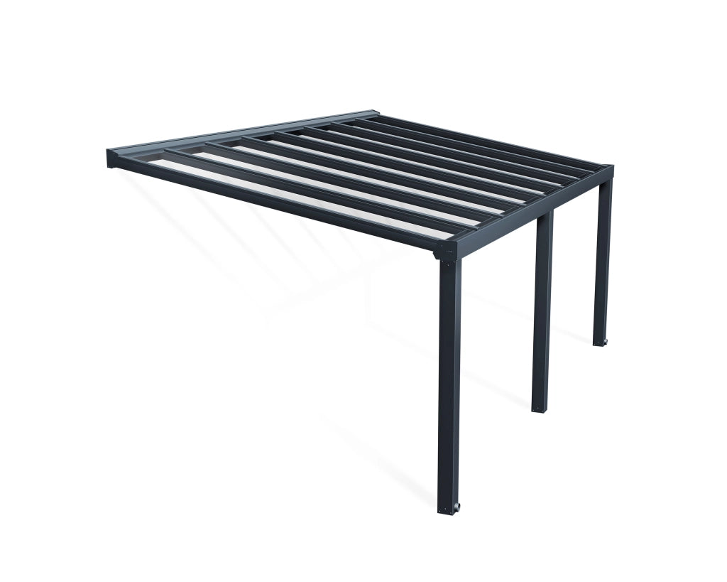 Pergola Addossata in Alluminio di Premium Stockholm 3.4X6 m Trasparente