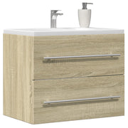 Mobile Lavabo-Armadietto da bagno Rovere Sonoma 60x38,5x48 cm in Legno Multistrato