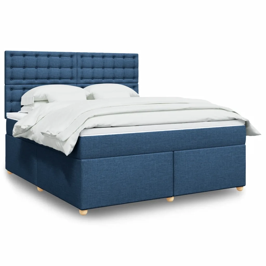 Giroletto a Molle con Materasso Blu 180x200 cm in Tessuto 3293679