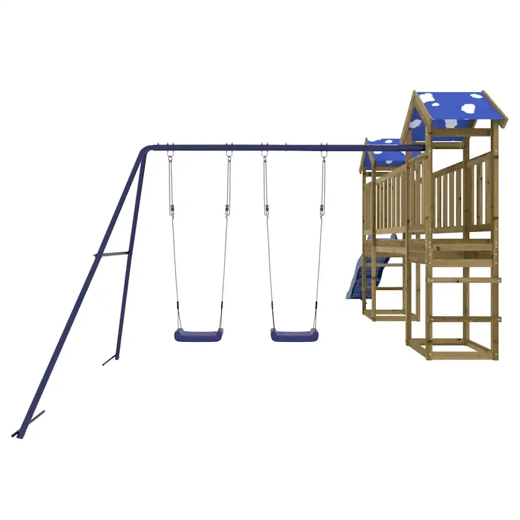 Set da Gioco da Esterno in Legno di Pino Impregnato