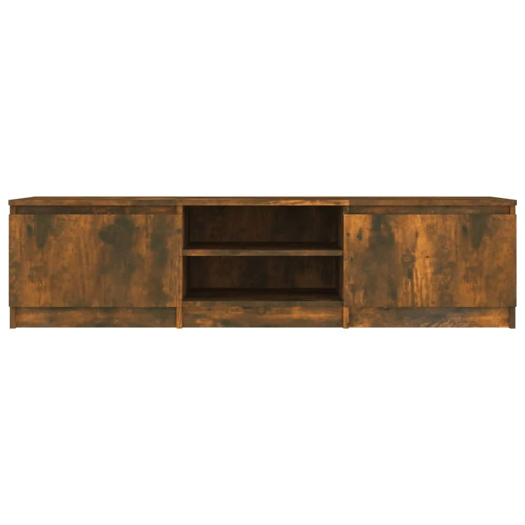 Mobile TV multimediale mensola TV credenza TV sala da pranzo soggiorno camera da letto rovere affumicato 140 x 40 x 35,5 cm legno ingegnerizzato marrone 02_0027331