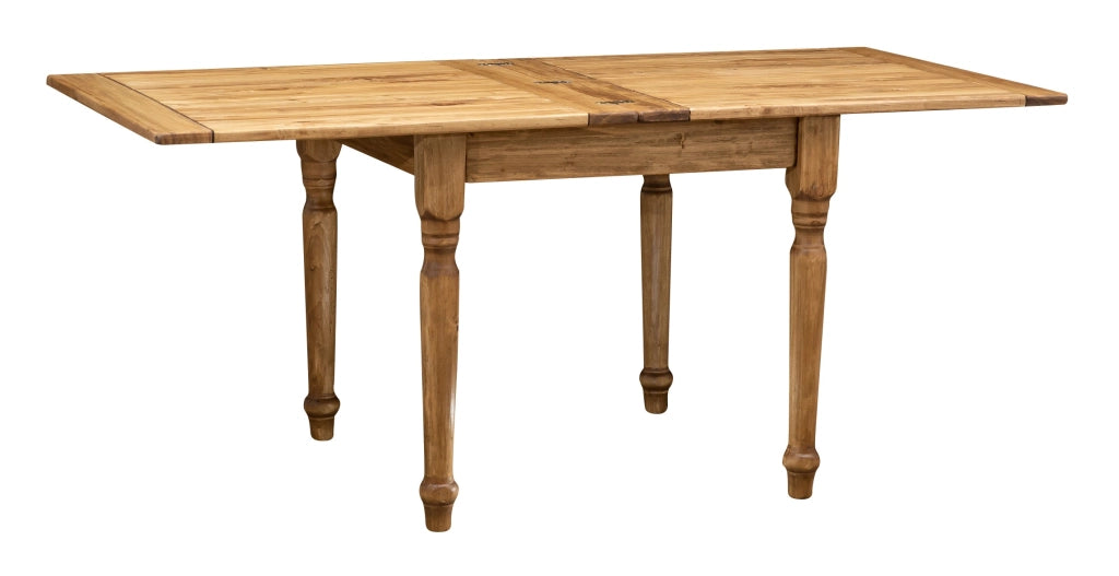 Biscottini Tavolo Country allungabile in legno massello di tiglio L90xPR90xH80 cm. Made in Italy