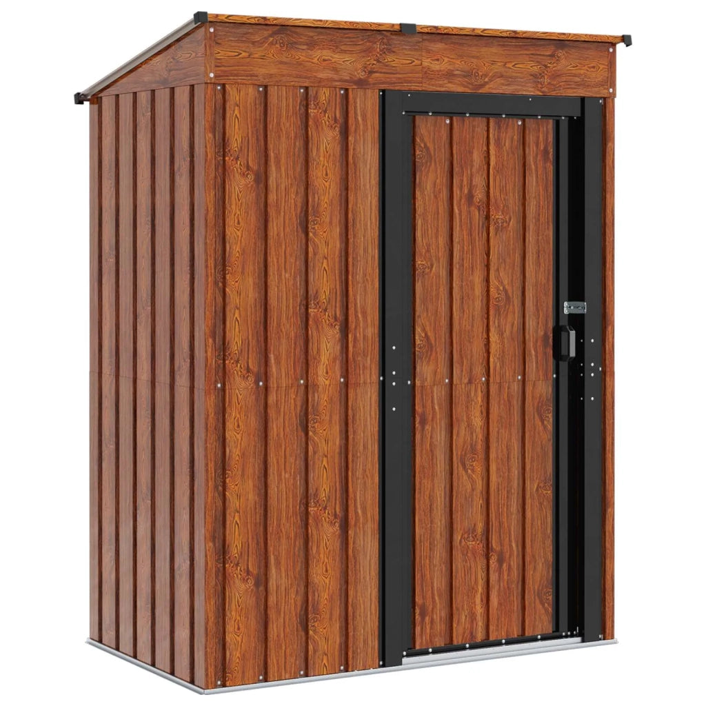 Casette da giardino Marrone 137 x 81 x 180 cm Metallo