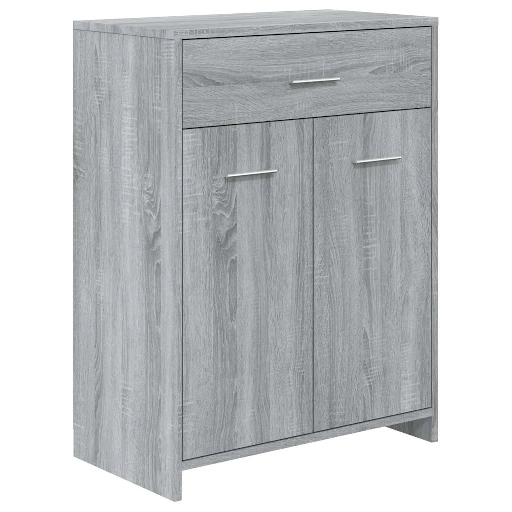 Armadietto Bagno Grigio Sonoma 60x33x80 cm in Legno tecnico 815664