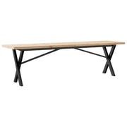 Tavolino salotto | Tavolino da caff¨¨ | Tavolino da Soggiorno Telaio a X 160x40x45,5 cm Legno Pino e Acciaio