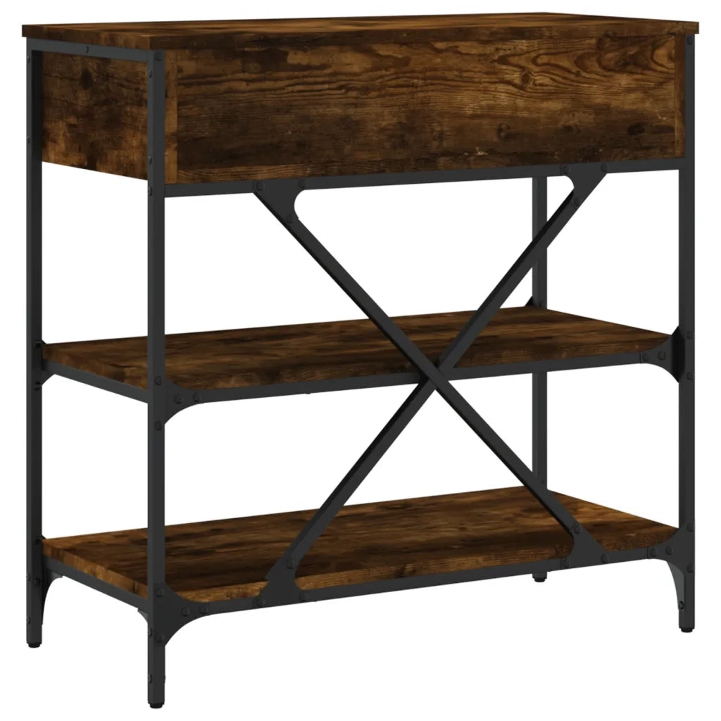 Tavolino Consolle-Tavolino da soggiorno-Tavolo Rovere Fumo 75x34,5x75cm Legno Multistrato 994478