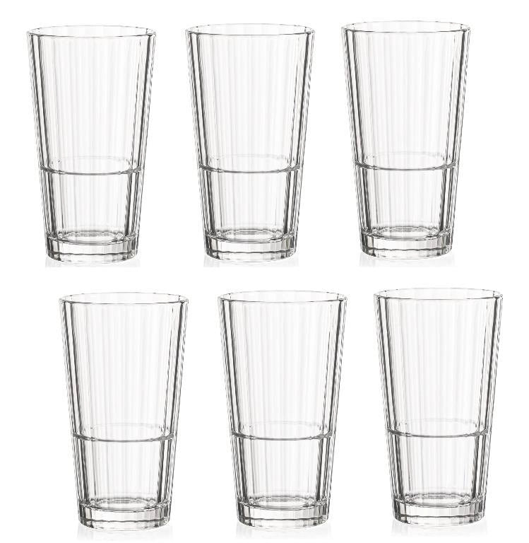 Set 6 Bicchieri da Tavola Bar Oxford Beverage Impilabili 39,5 cl Rocco Bormioli