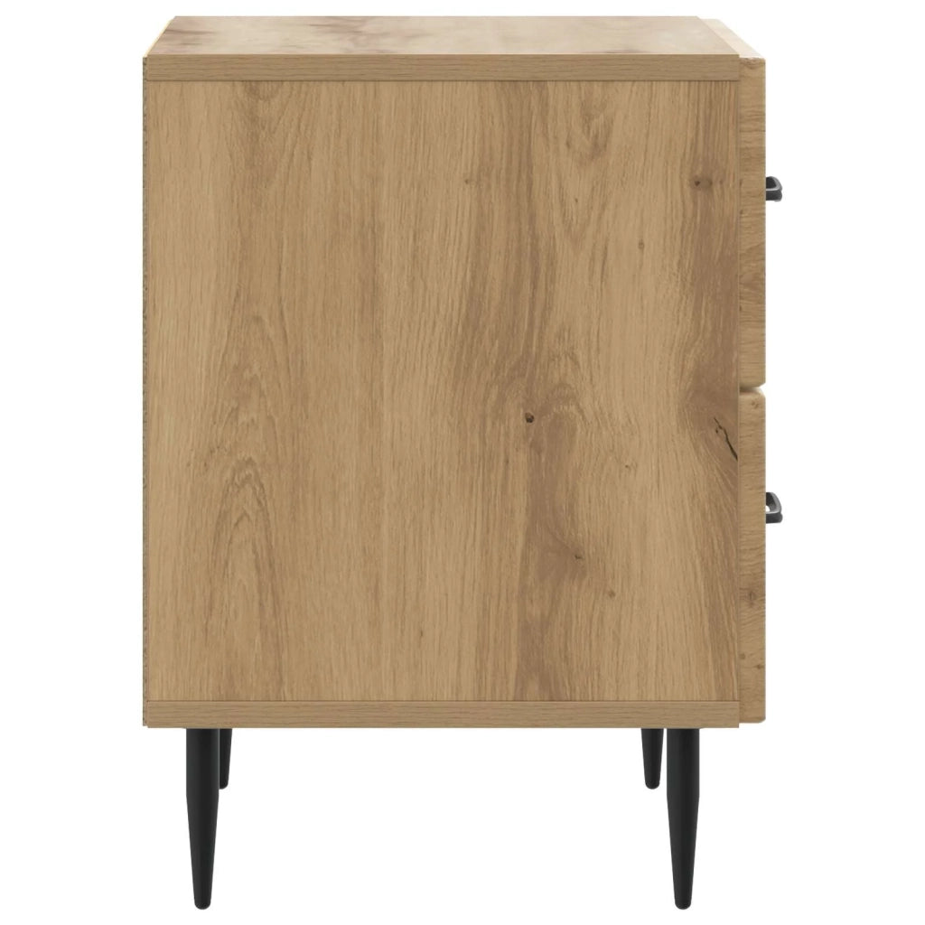 Armadio da Notte 2 pcs Rovere Artigianale 43 x 34,5 x 47,5 cm 894774