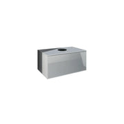 Mobile sottolavabo sospeso collezione OWL, colore bianco opaco e bianco lucido, ideale per un bagno di design.