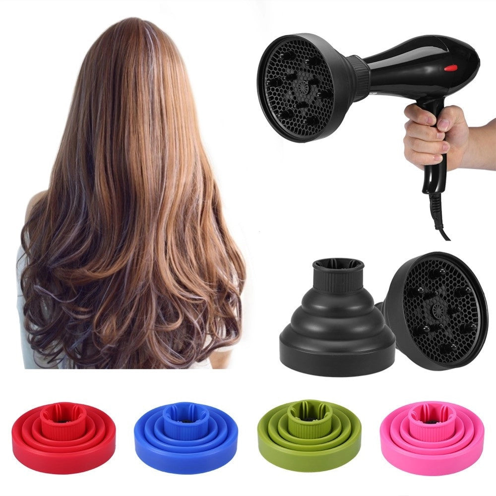 Trade Shop - Diffusore Universale Per Phon Asciugacapelli In Silicone Da Viaggio Pieghevole -