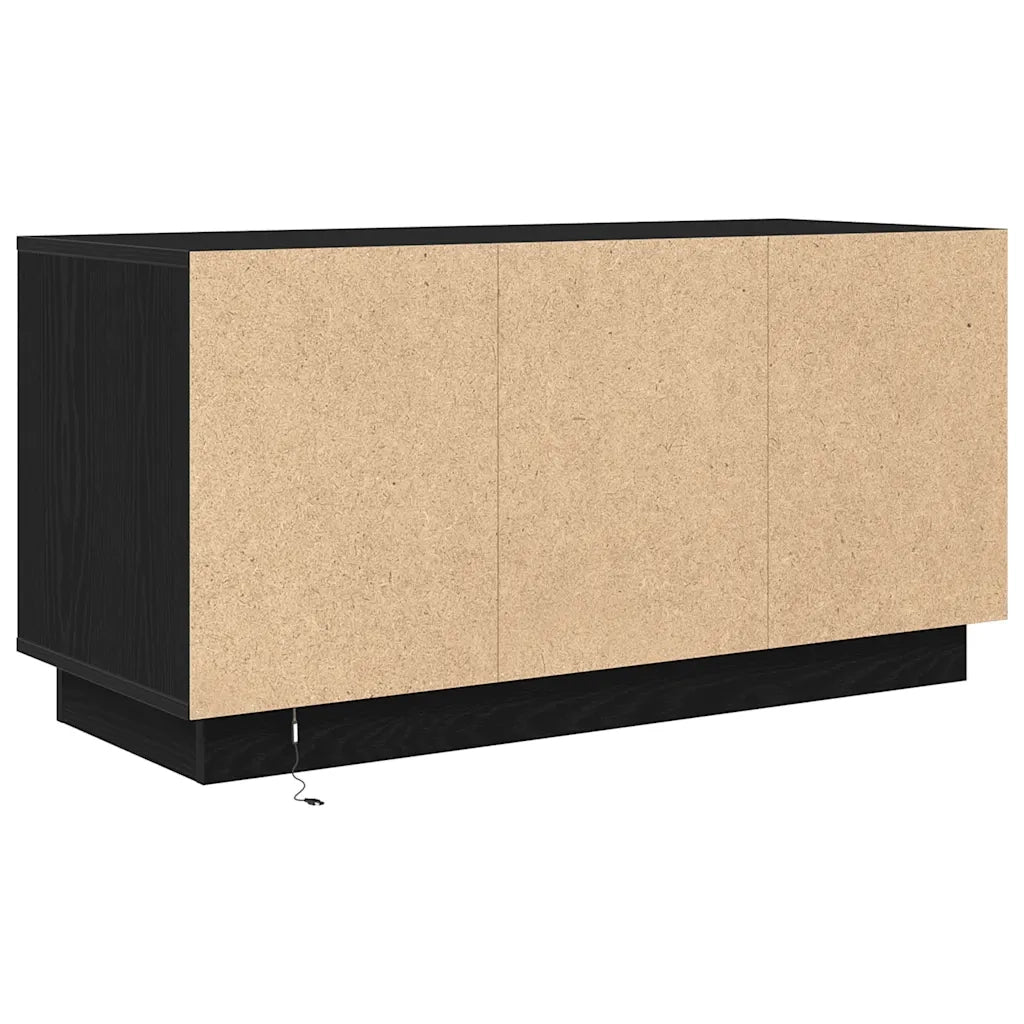 Mobile Porta TV con Luci LED Rovere Nero 100x41x50 cm 861410