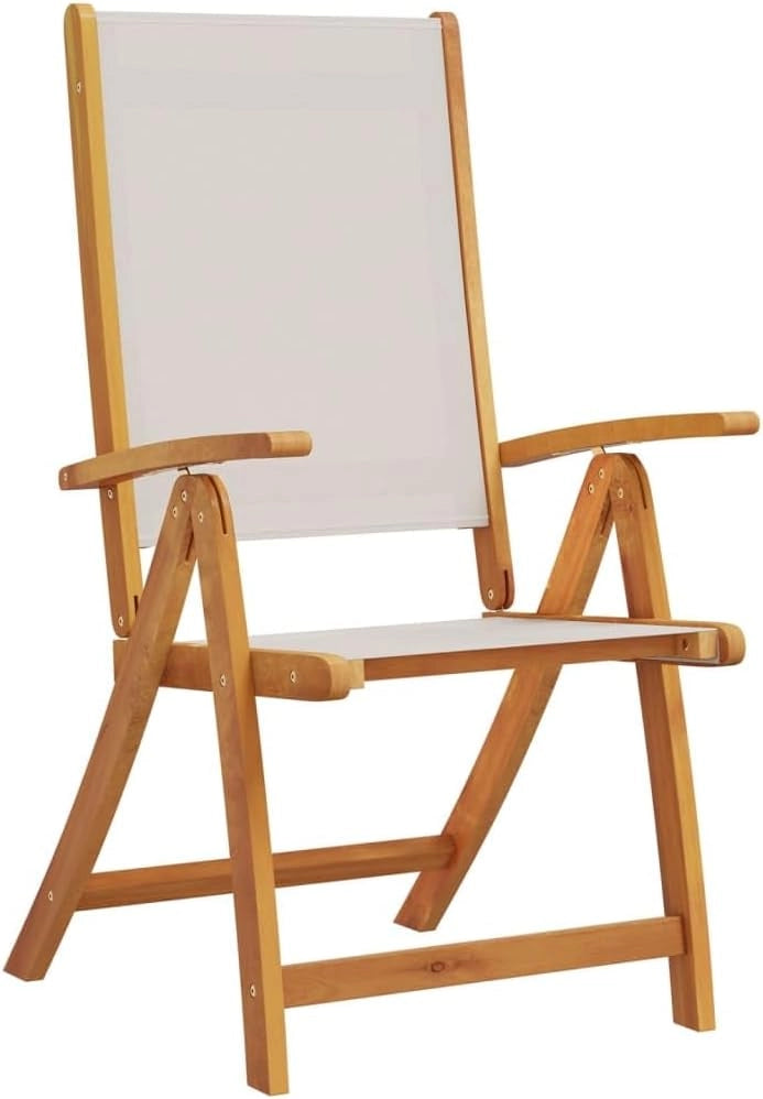 Set da pranzo da giardino 7 pezzi in legno massello di acacia e textilene, set tavolo e sedie da giardino, tavolo terrazza esterna e sedie, set terrazza, mobili da giardino esterno - 3279295