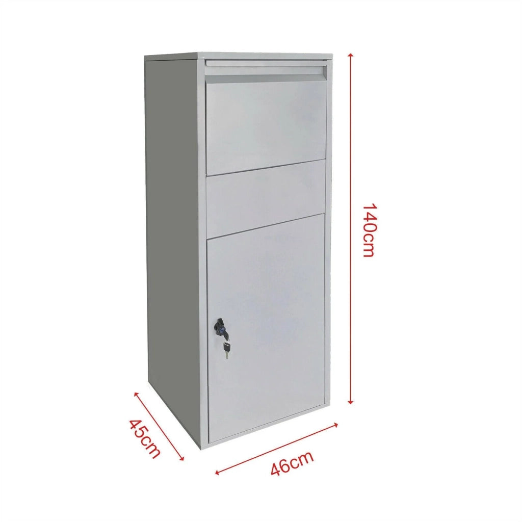 Cassetta postale/cassetta postale con serratura su supporto 46 ​​x 45 x 140 cm argento 16_0000113