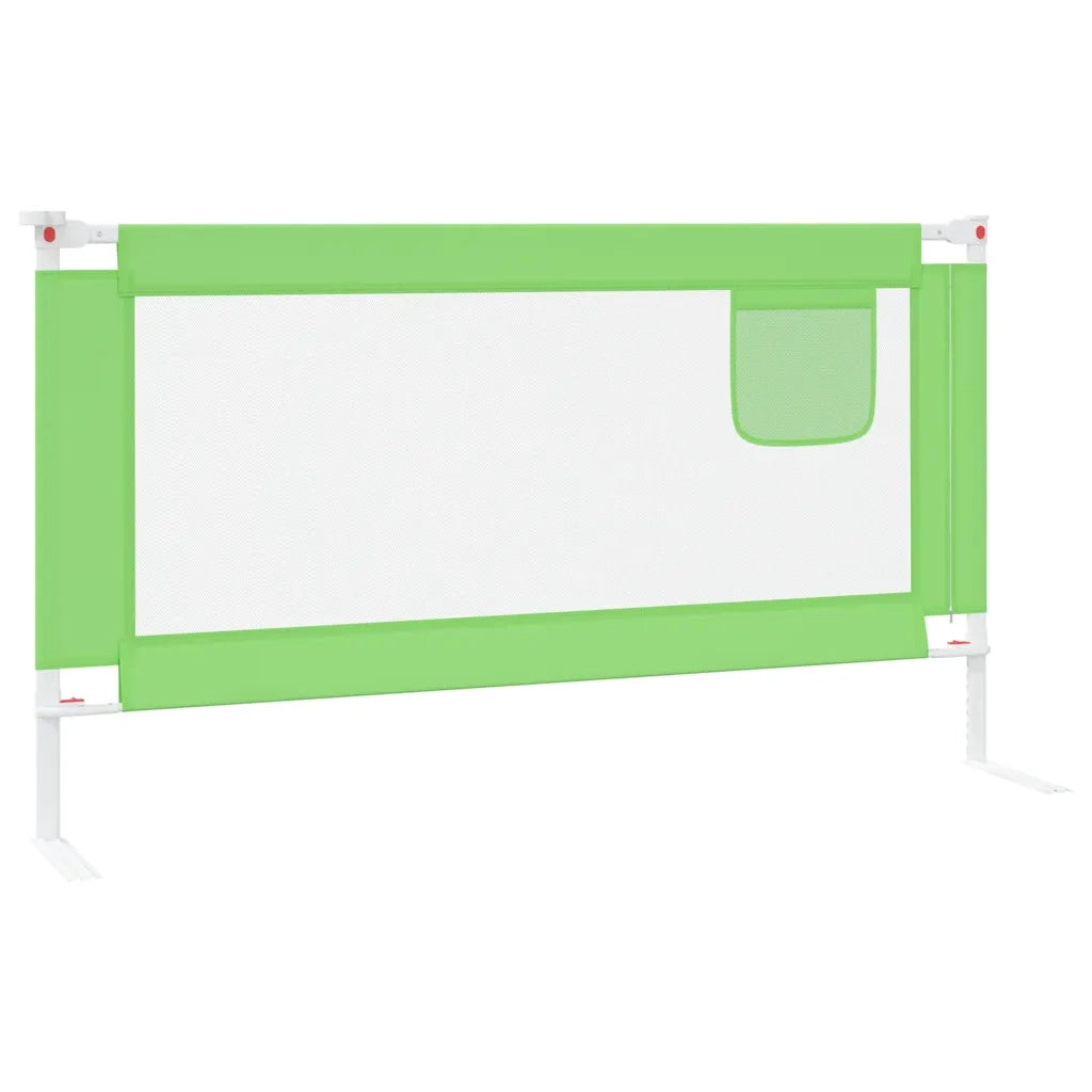 Sponda Letto di Sicurezza per Bambini Verde 150x25cm in Tessuto 10193