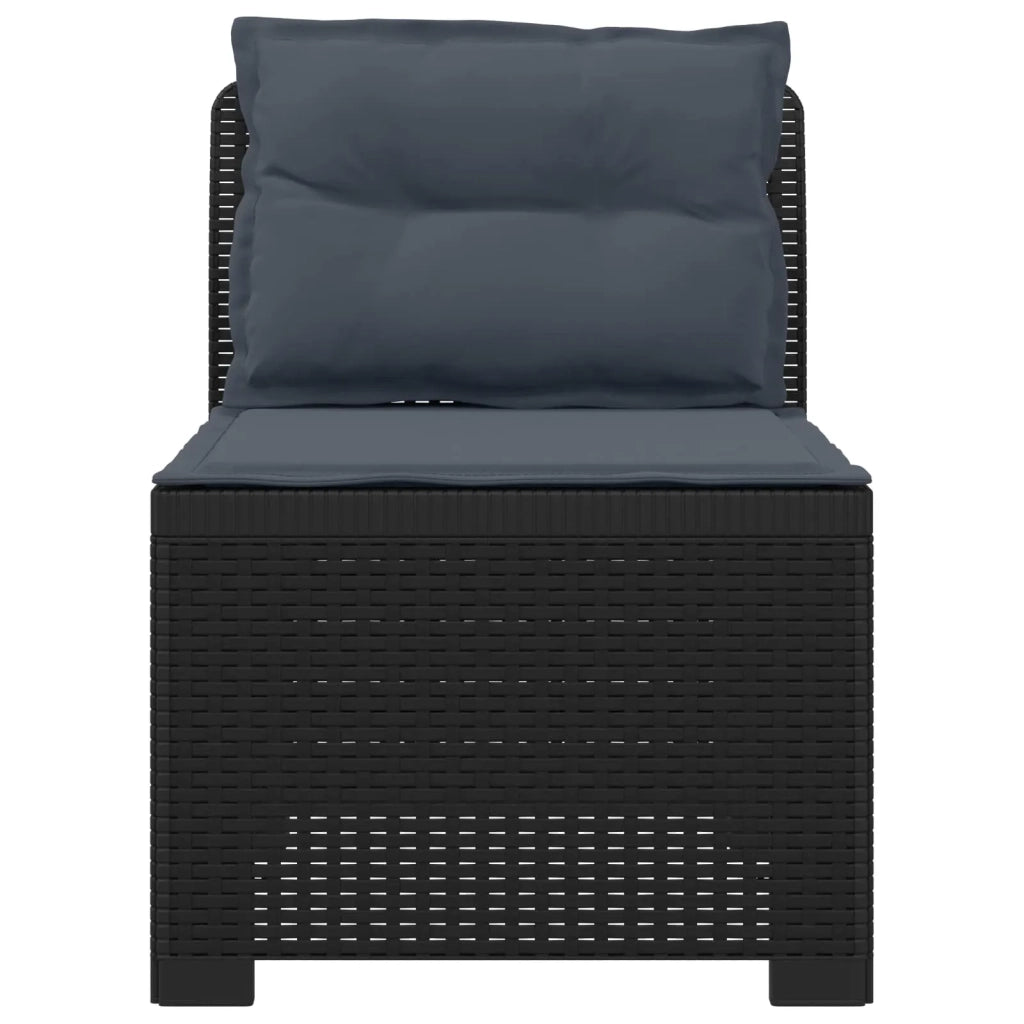 Divano da esterno-Divano da Giardino a 1 Posto con Cuscini Aspetto Rattan PP 848681