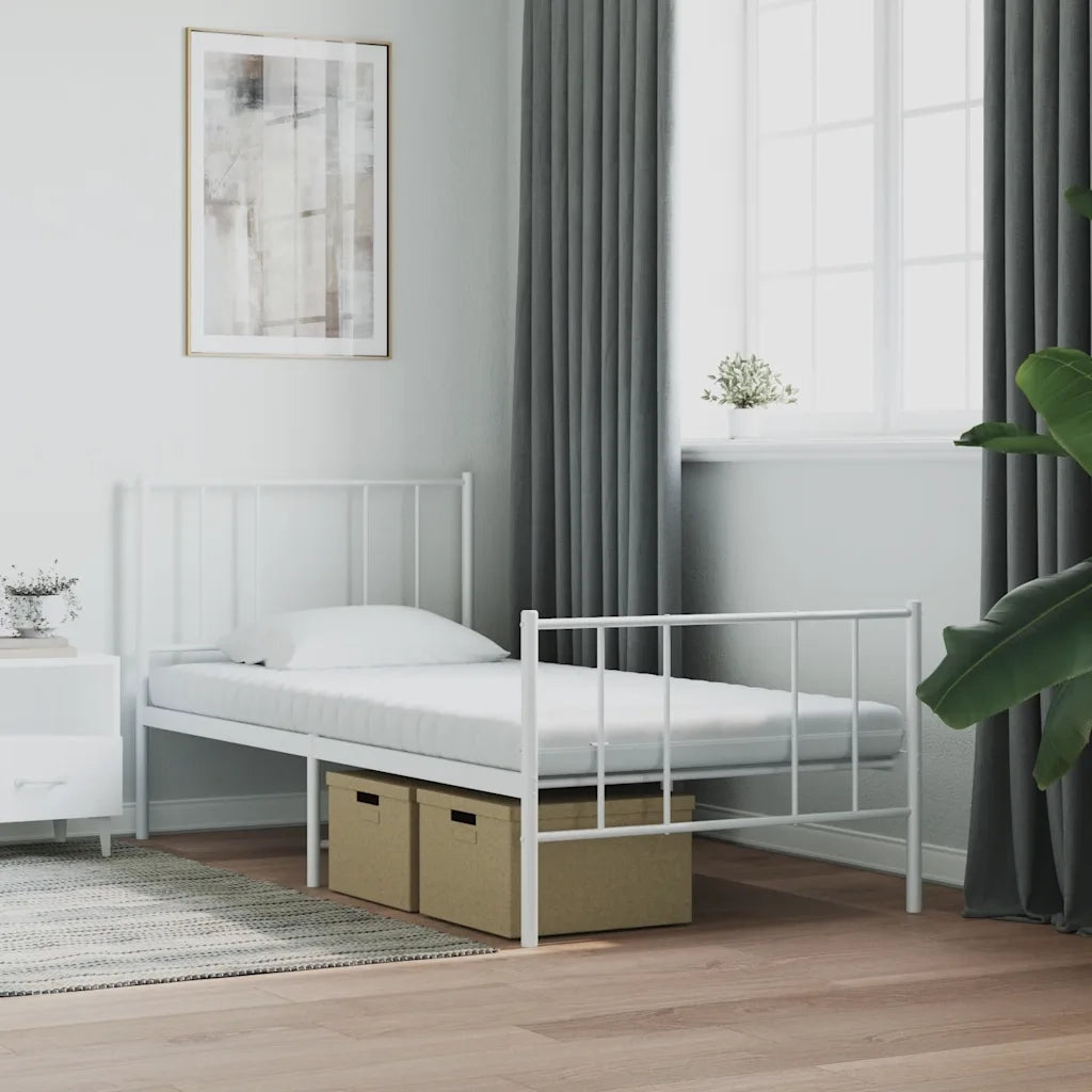 vidaXL Materasso in Schiuma Bianco 80x210 cm 7 Zone Durezza 20 ILD