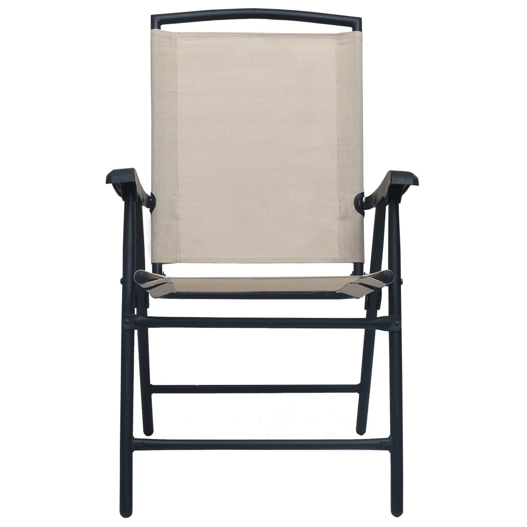 Sedie da Giardino Pieghevoli 2 pz in Textilene Cremacod mxl 79825